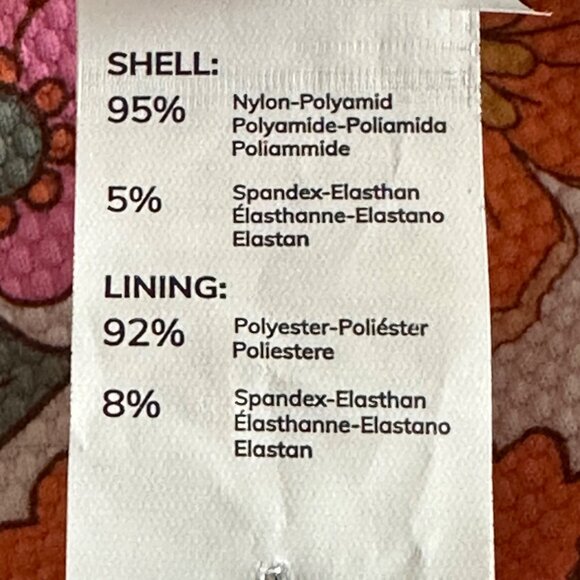 Cupshe Women Small 1PC Swimsuit Orange Floral V Neck Keyhole Cutout O Ring Cheek - Picture 8 of 10